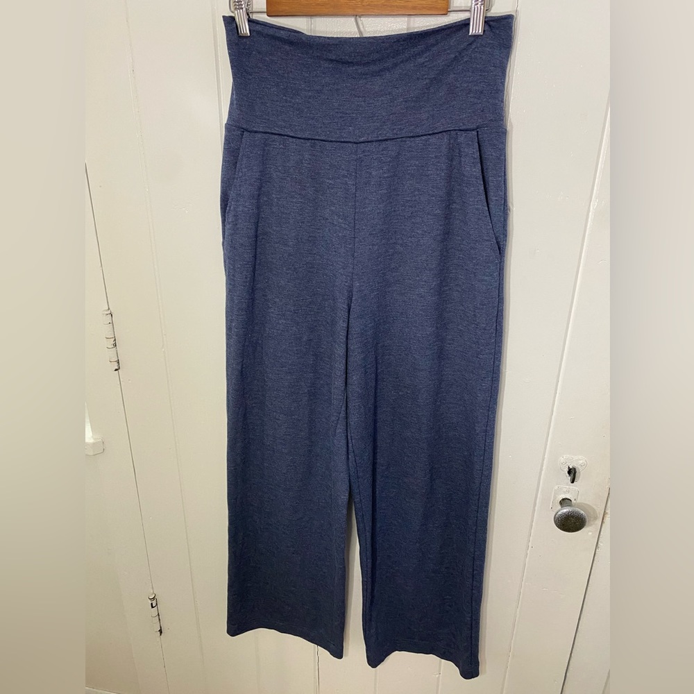 Banana Republic Straight Leg Navy Heather Athleisure Casual Pants Size Medium M